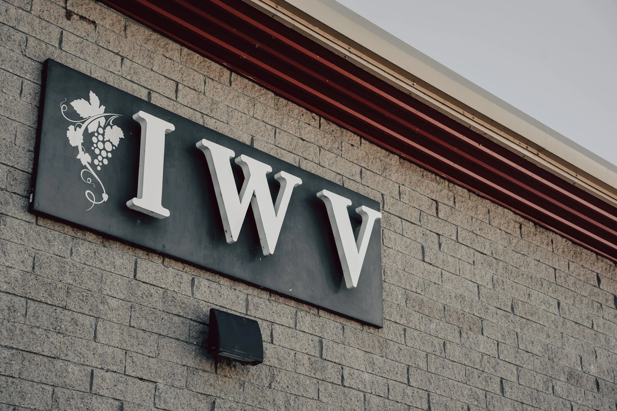 International Wine Vault building exterior with IWV signage