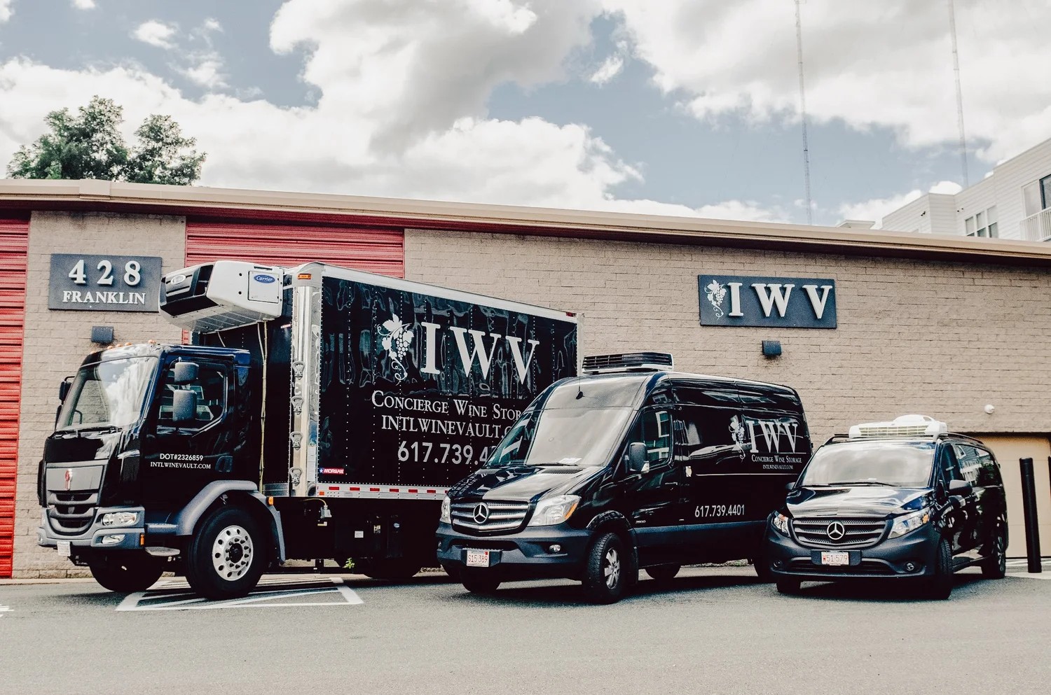 International Wine Vault delivery trucks
