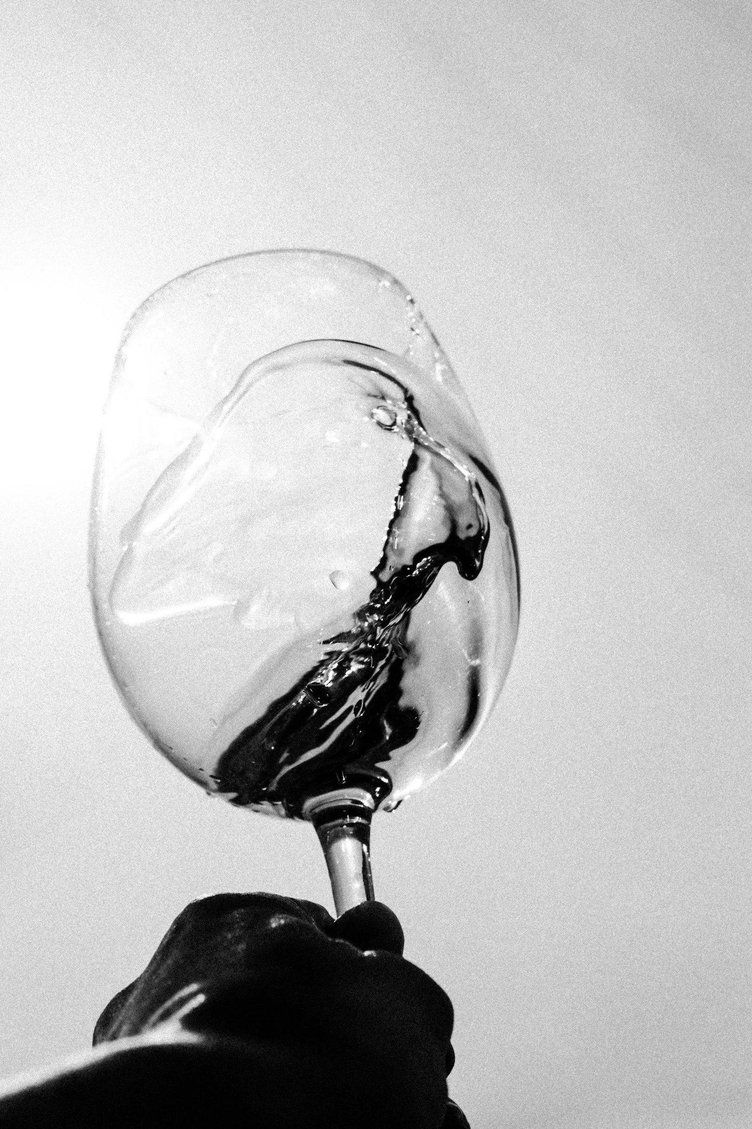 Wine glass elegantly held